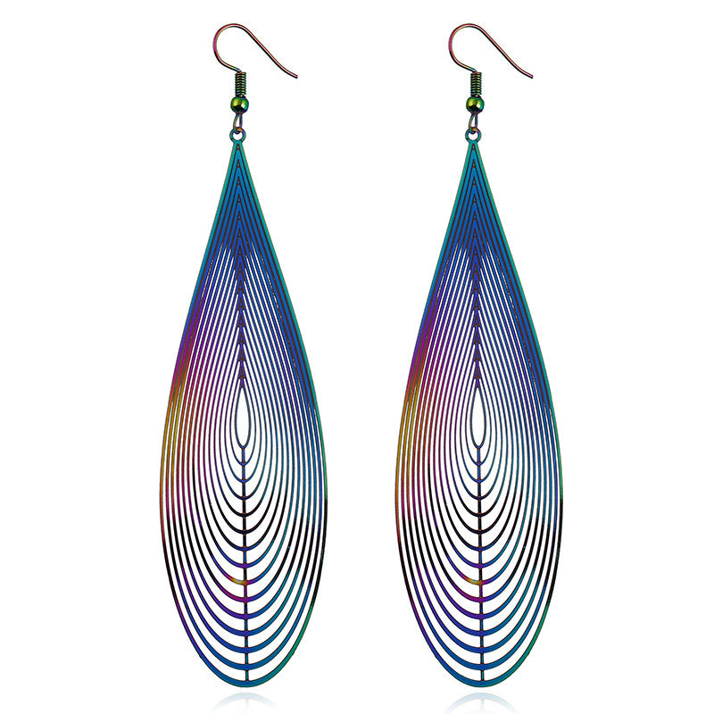 Wholesale Stainless Steel Colorful Statemente Earrings