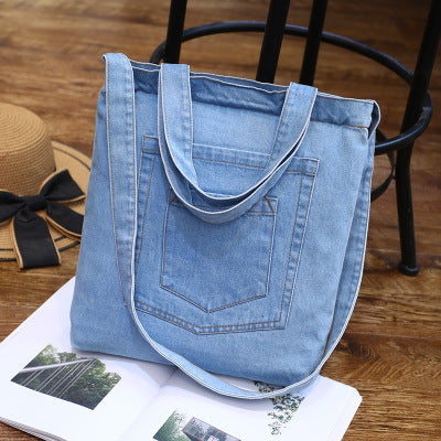 Wholesale Denim Ripped Tote Bag