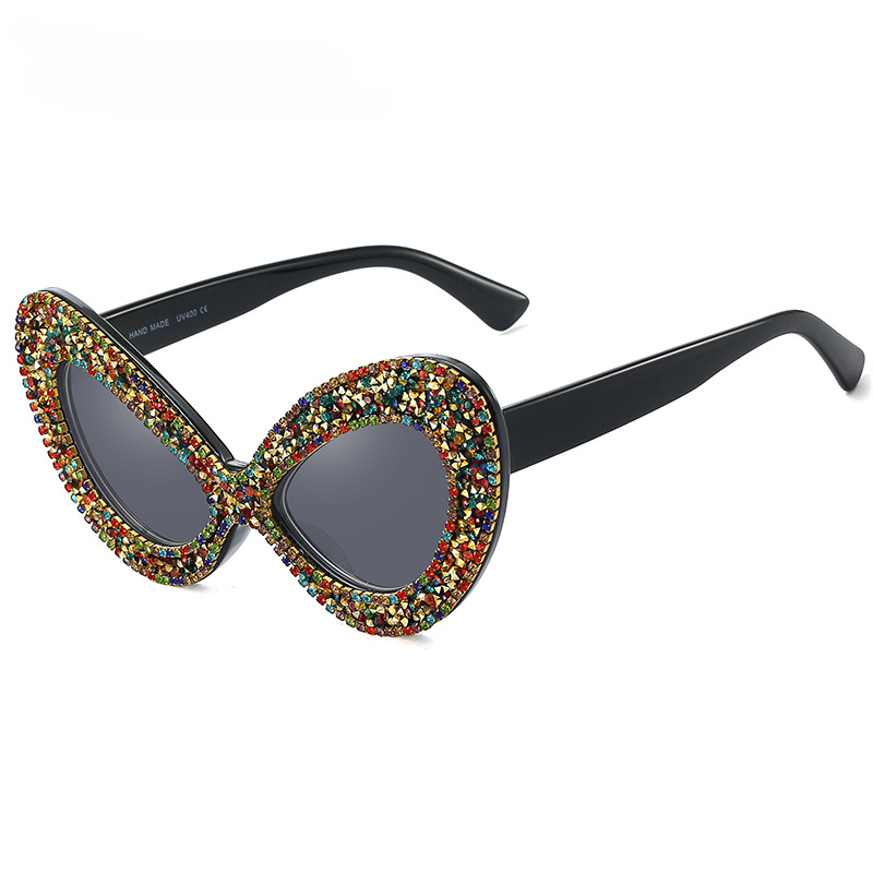 Wholesale PC Rhinestone Butterfly Frame Female Sunglasses