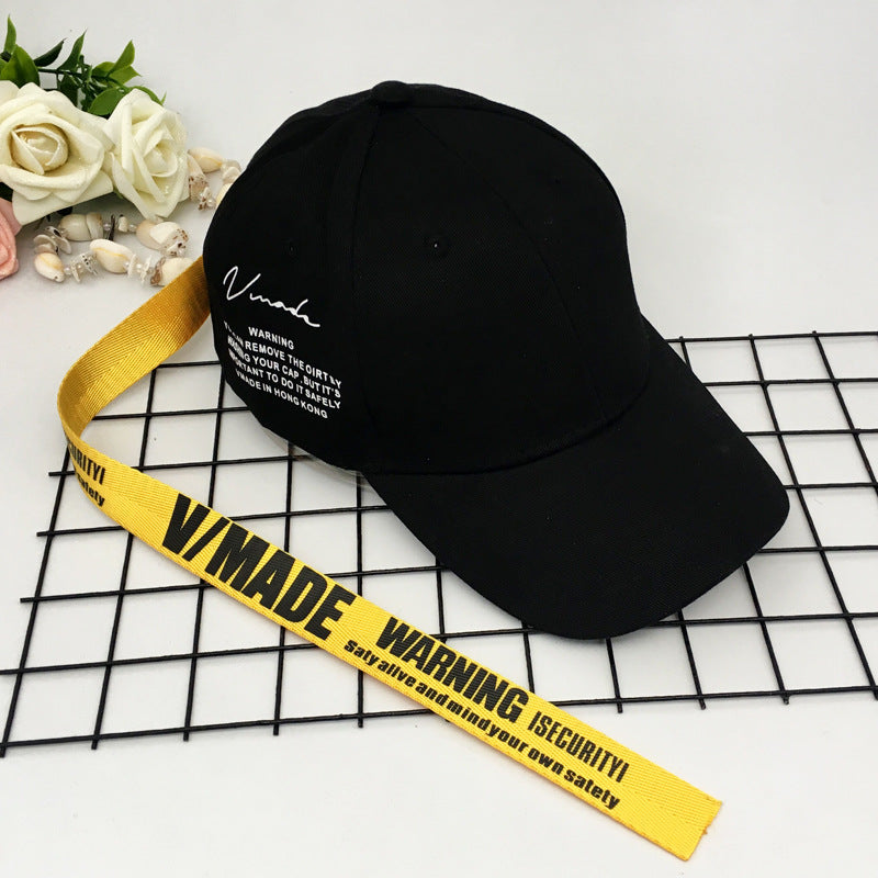 Wholesale Cotton Small Yellow Cap Streamer Baseball Cap