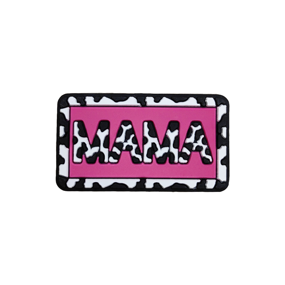 Wholesale 10pcs MAMA Cow Print Leopard Print Focal Beads