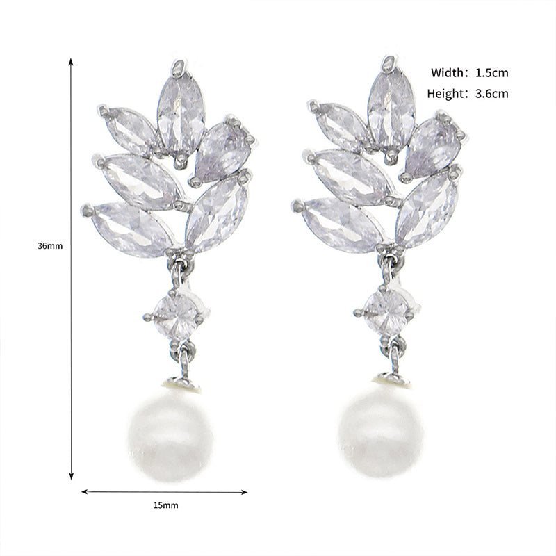 Wholesale Earrings Zircon Girl Earrings Ins Out Daily Versatile OLY-ES-HX001