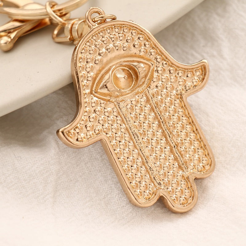Wholesale Alloy Devil's Eye Fatima Palm Creative Keychain