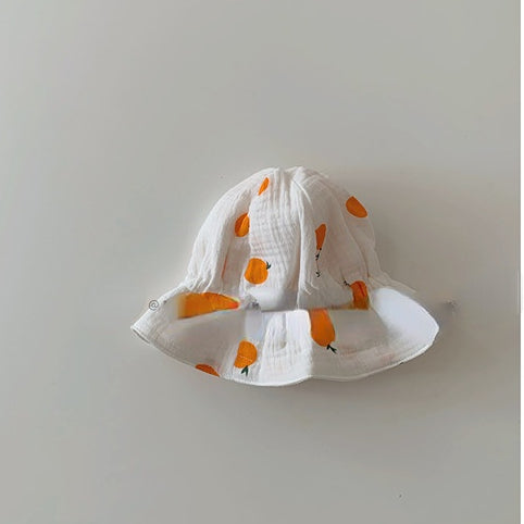 Wholesale Cotton Card Cute Fruit Print Bucket Hat