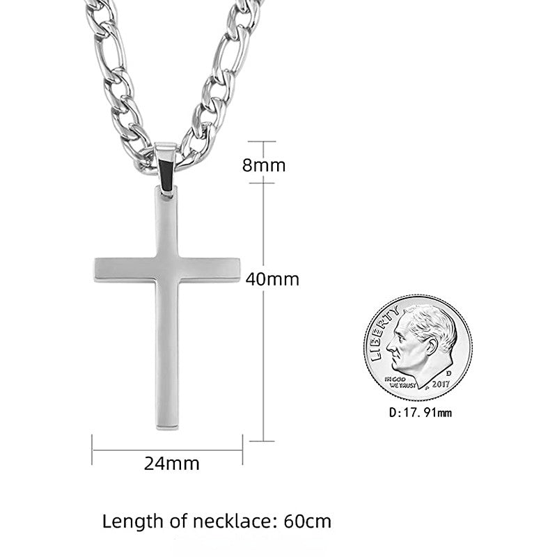 Collares Cruzados De Cadena Cubana De Acero Inoxidable al por mayor