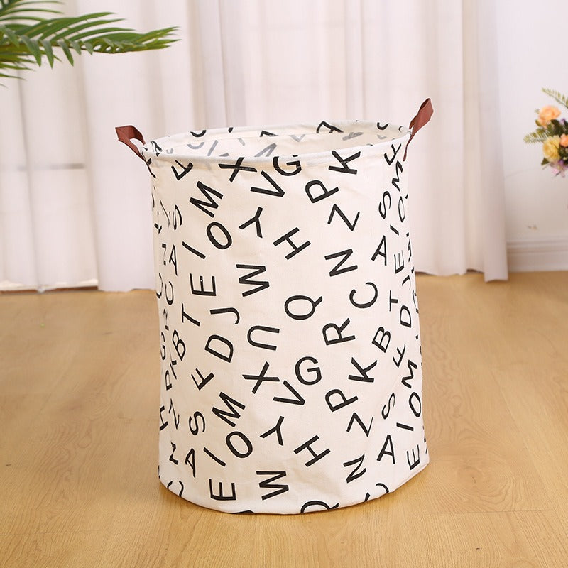 Wholesale Cotton and Linen Dirty Clothes Basket Storage Bucket