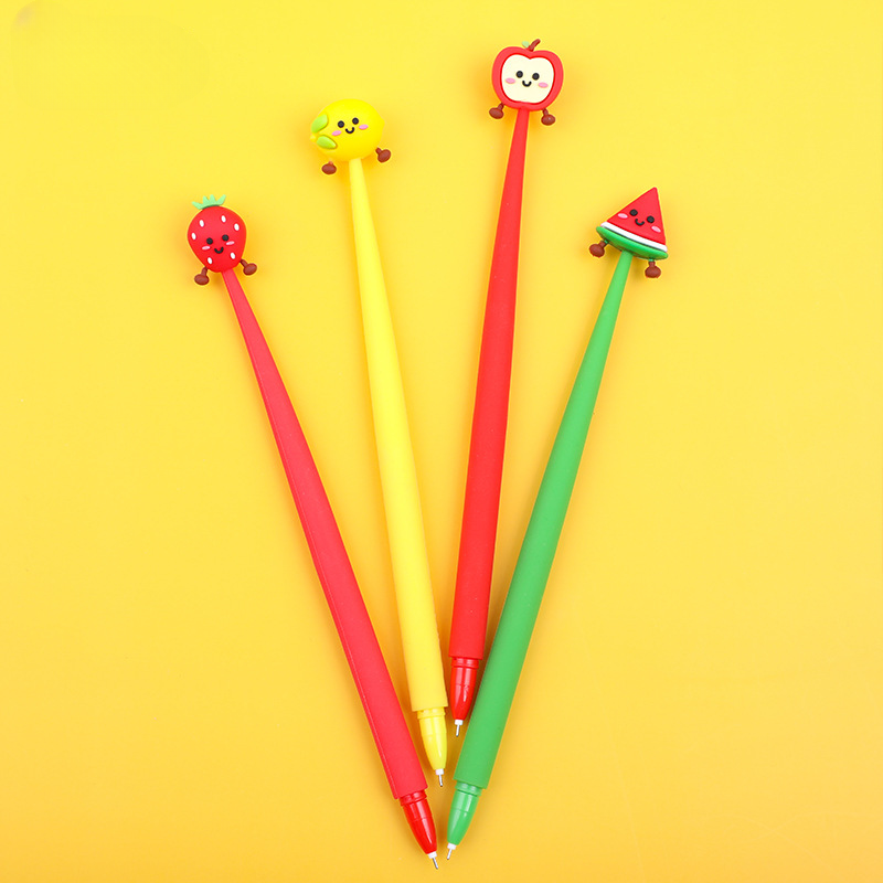 Wholesale Silicone Cartoon Fruit Gel Pen
