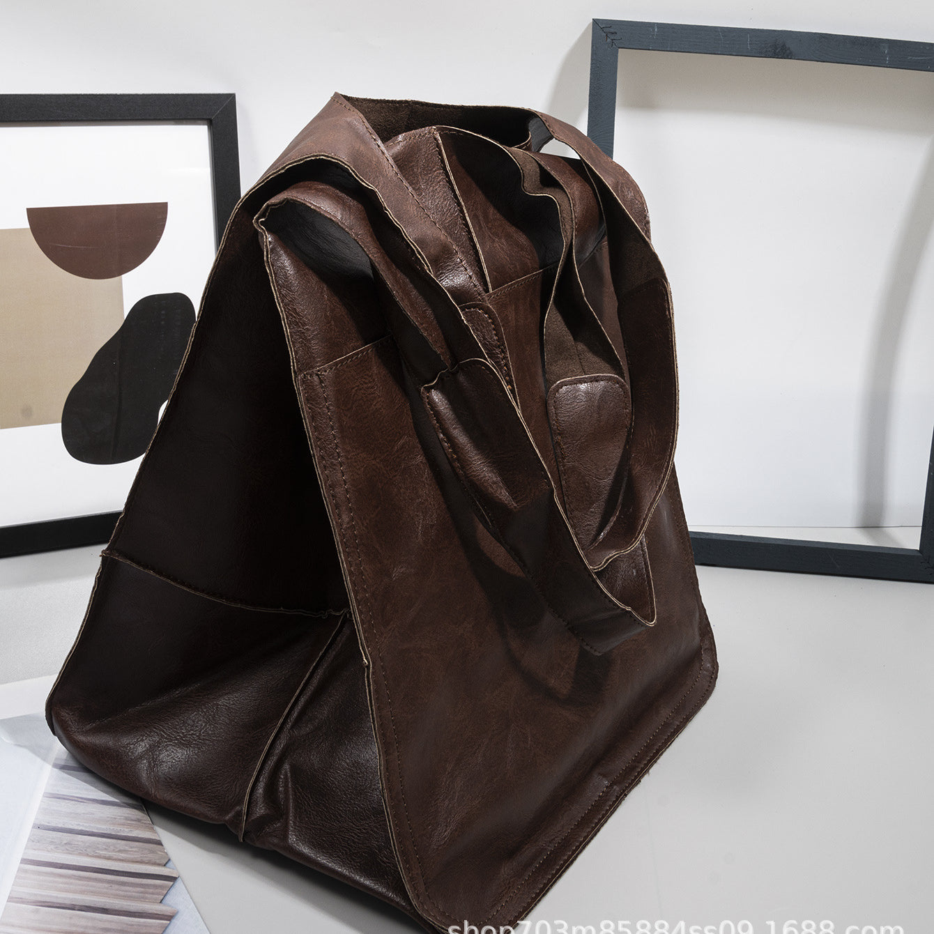 Wholesale Soft Leather Large Capacity Shoulder Hand Tote Bag