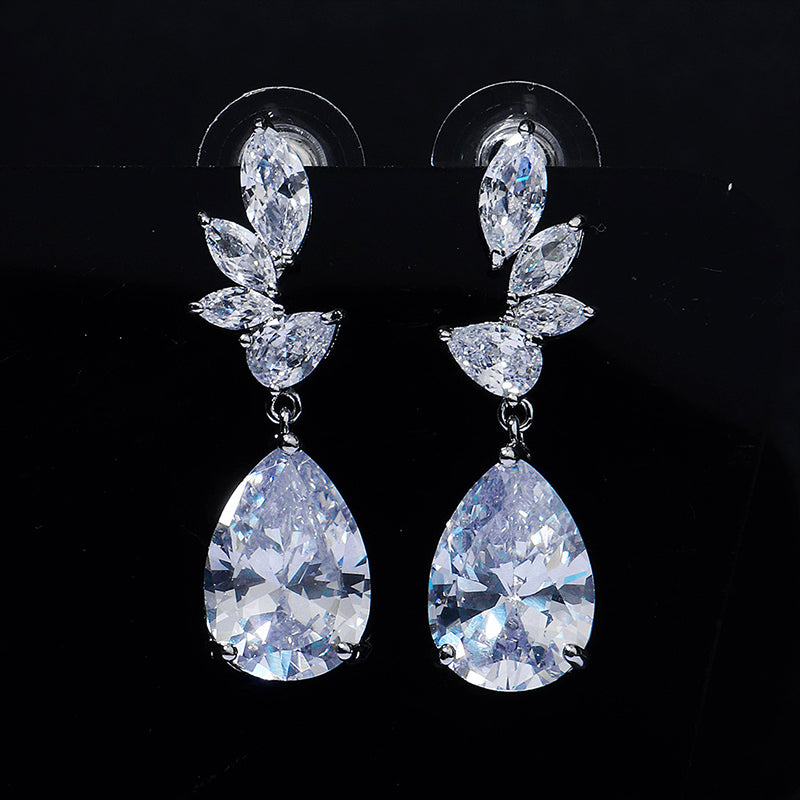 Wholesale Earrings Zircon Girl Earrings Ins Out Daily Versatile OLY-ES-HX001