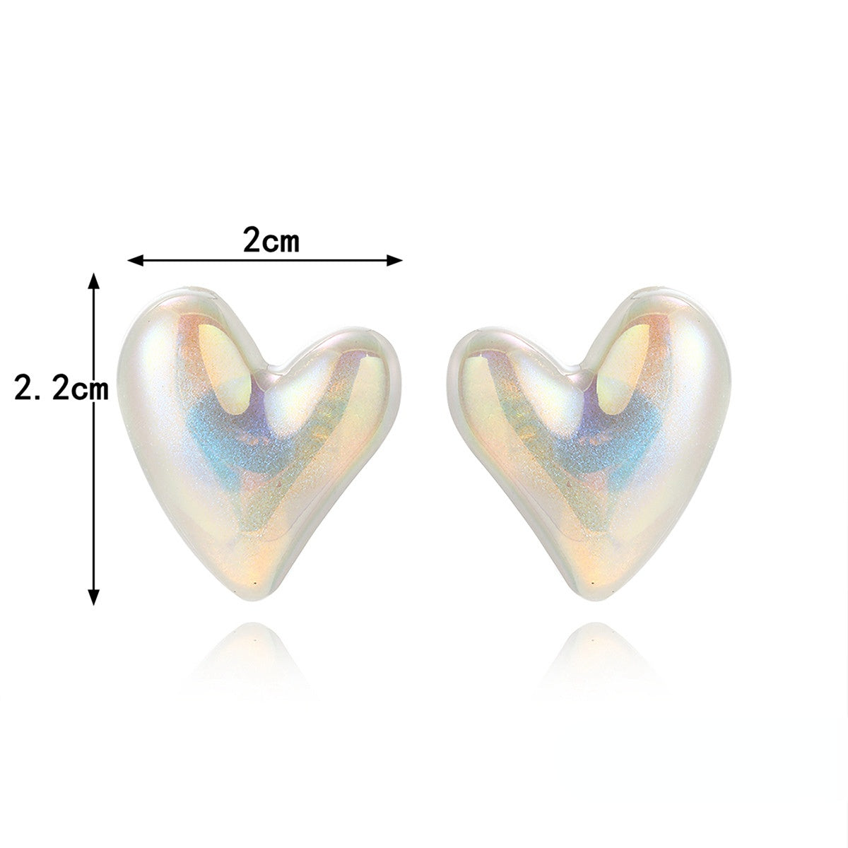 Wholesale Mermaid Heart Pearl Alloy Ear Studs