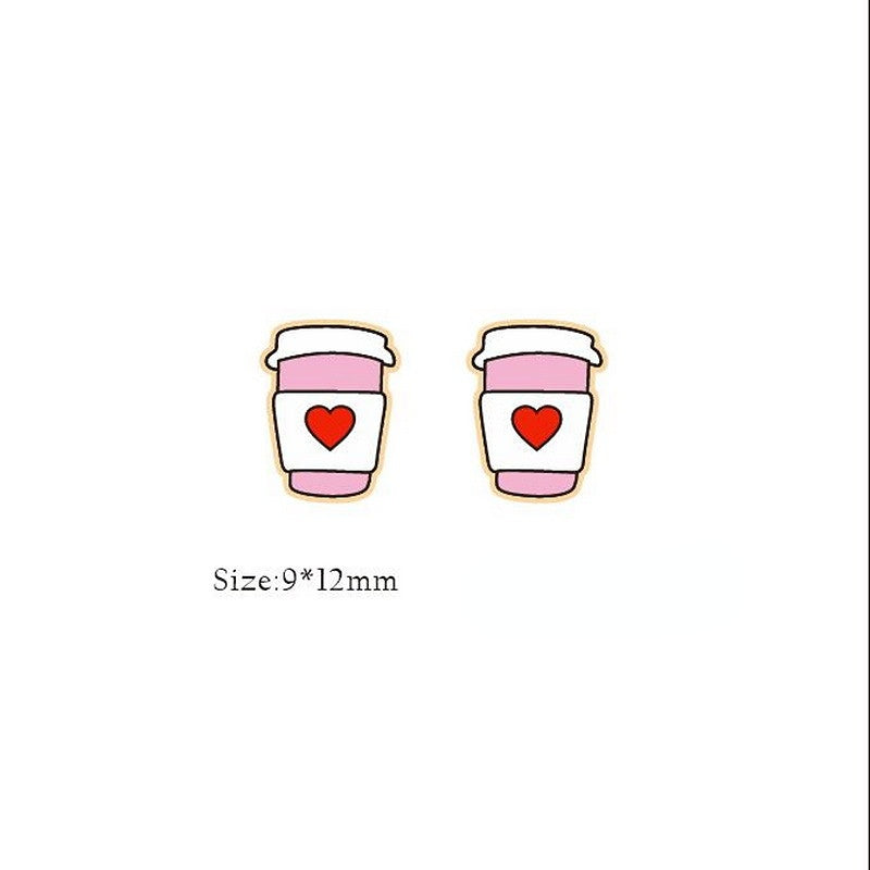 Wholesale Valentine Hearts Bears Wooden Earrings