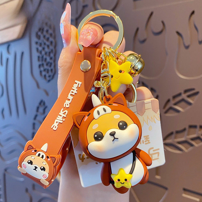 Wholesale Silicone Shiba Inu Keychain