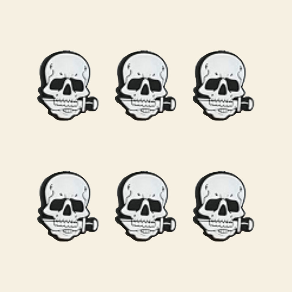 Wholesale 10pcs Skull Silicone Focal Beads