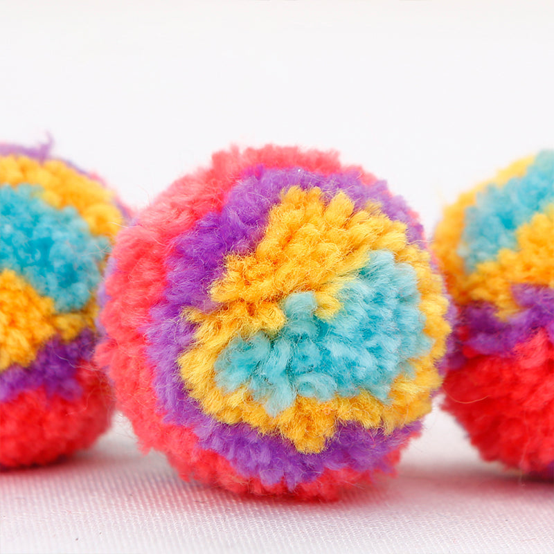 Wholesale Flower Colorful Wool Ornament Keychain OLY-KC-JM005