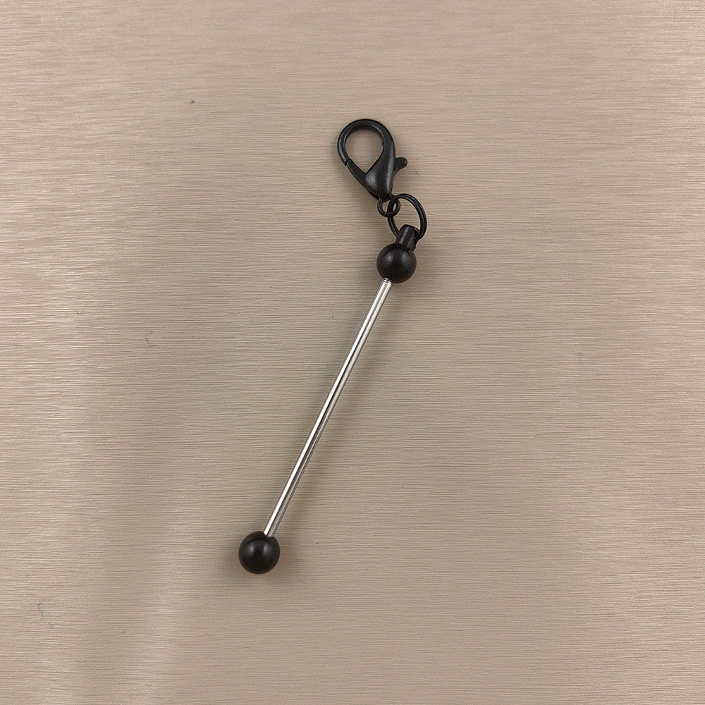 Wholesale Beadable Bar Mini Metal DIY Beadable Keychains