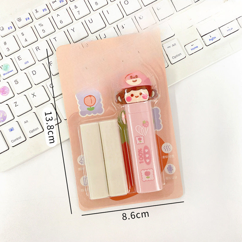 Wholesale Creative Cartoon Head Push-pull Erasers