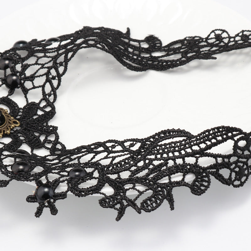 Wholesale Alloy Black Lace Necklace
