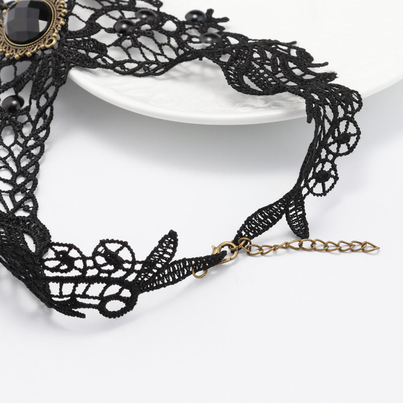 Wholesale Alloy Black Lace Necklace