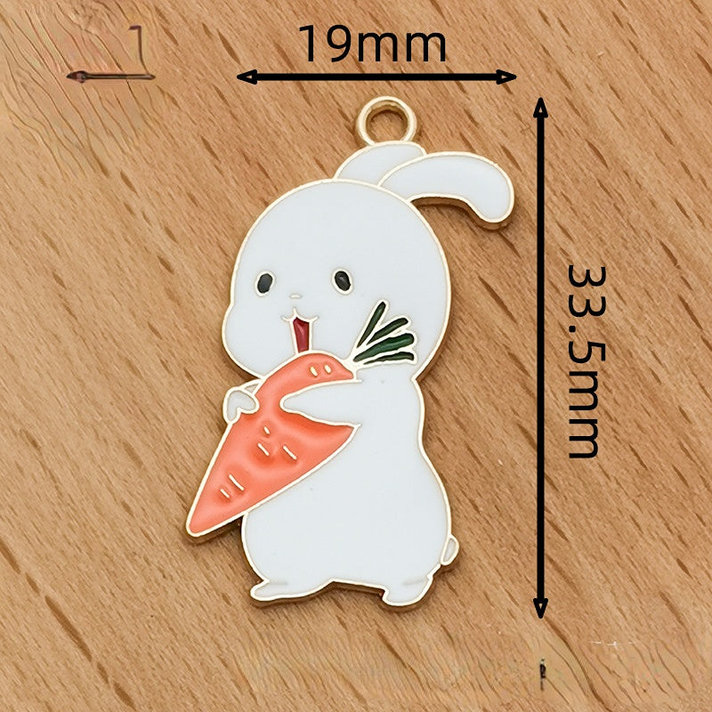 Accesorios de bricolaje de Pascua de la serie conejo de aleación al por mayor