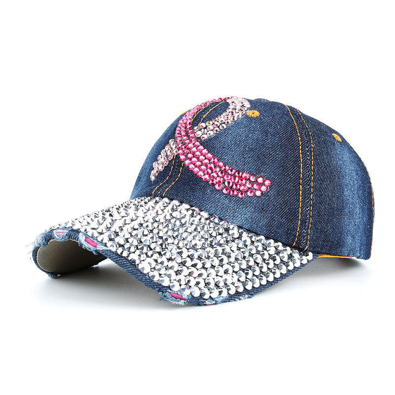 Wholesale Denim Dot Diamond Baseball Cap
