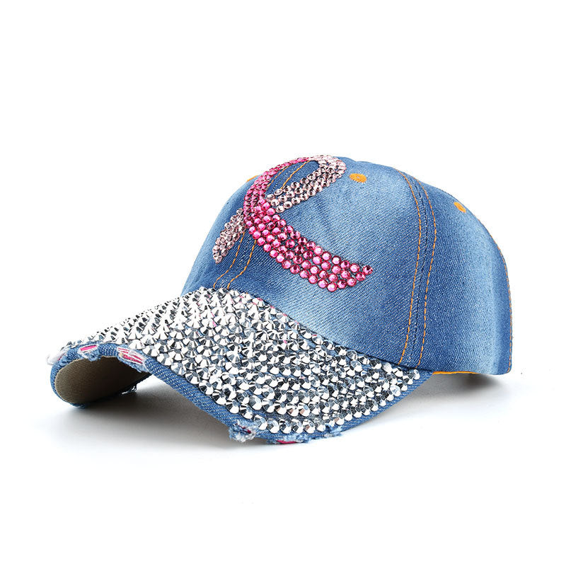 Wholesale Denim Dot Diamond Baseball Cap