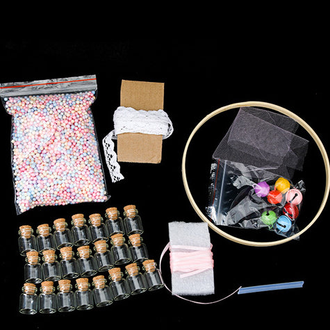 Kit de material de carillón de viento de atrapasueños de bricolaje de vidrio al por mayor