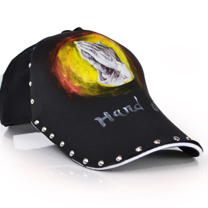 Wholesale Cotton Praying Hands Painted Cap