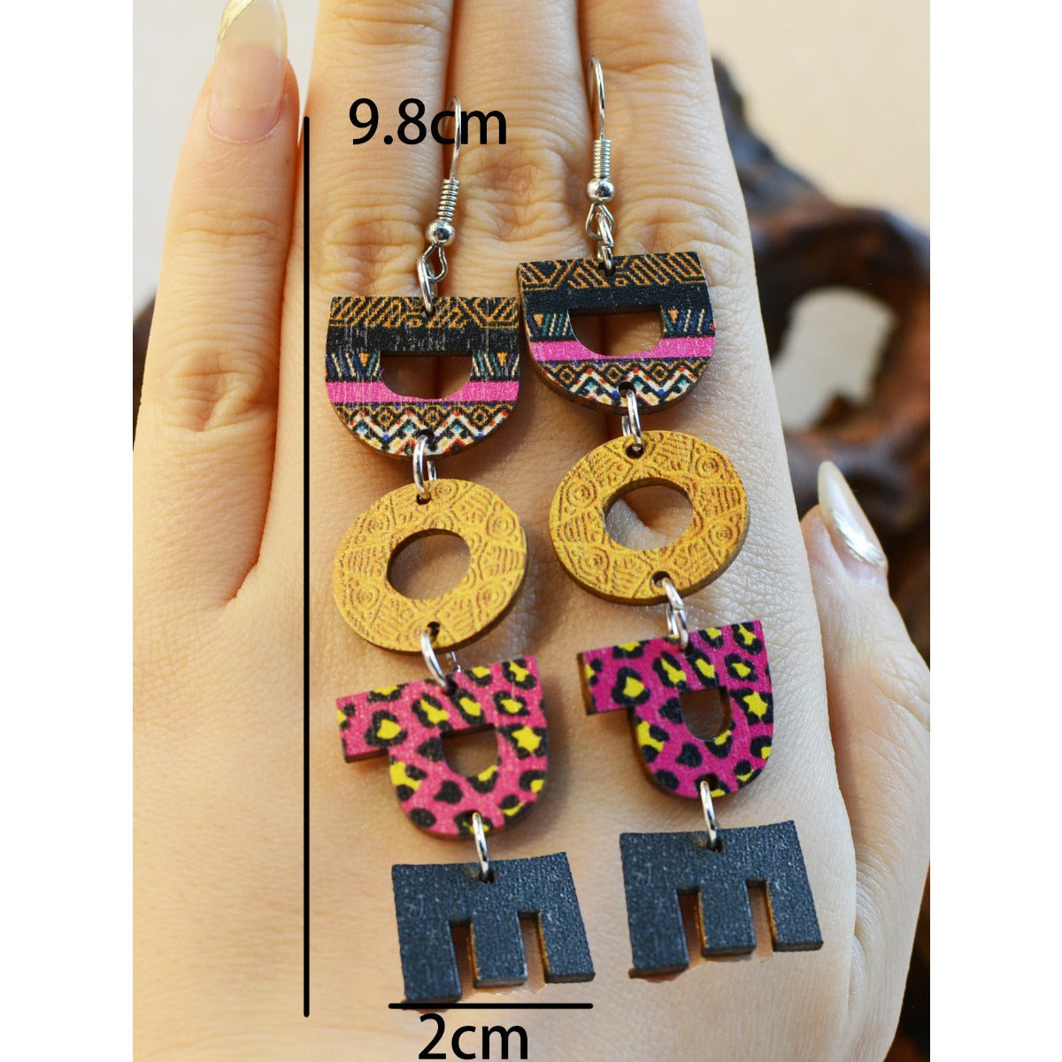 Wholesale DOPE Wooden Earrings