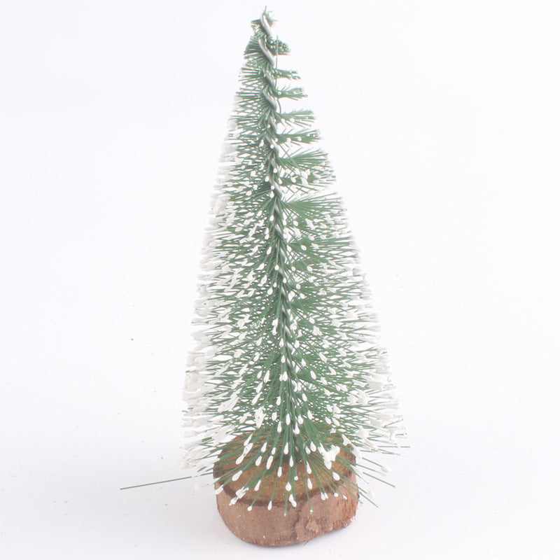 Wholesale Mini Christmas Tree White Snowy PVC Ornaments