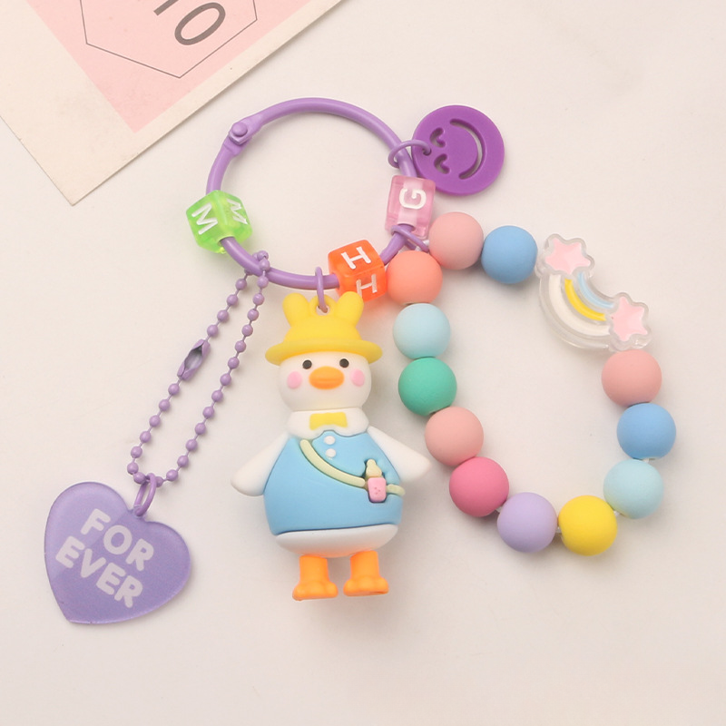 Wholesale Silicone Duck Doll Keychain