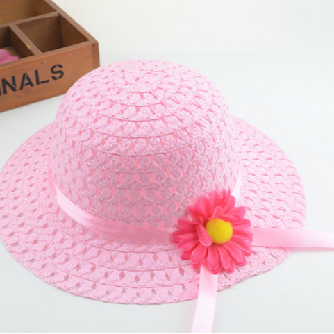 Wholesale Kids Sunflower Straw Hat