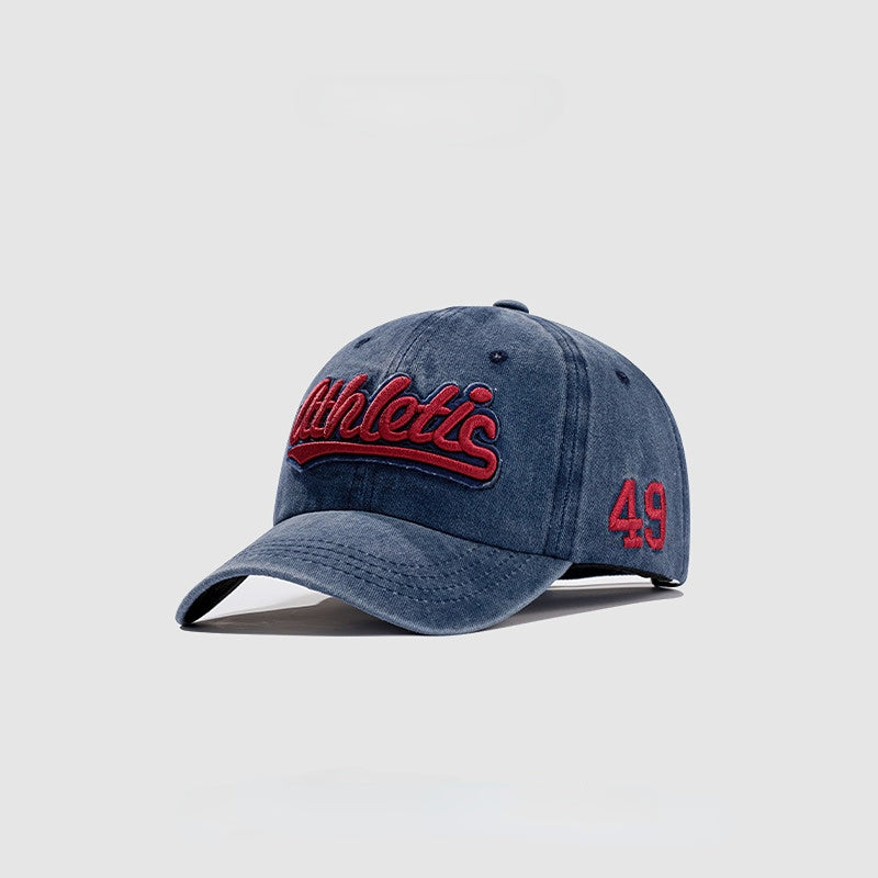 Wholesale Acrylic Letter Embroidered Washed Alphabet Baseball Cap