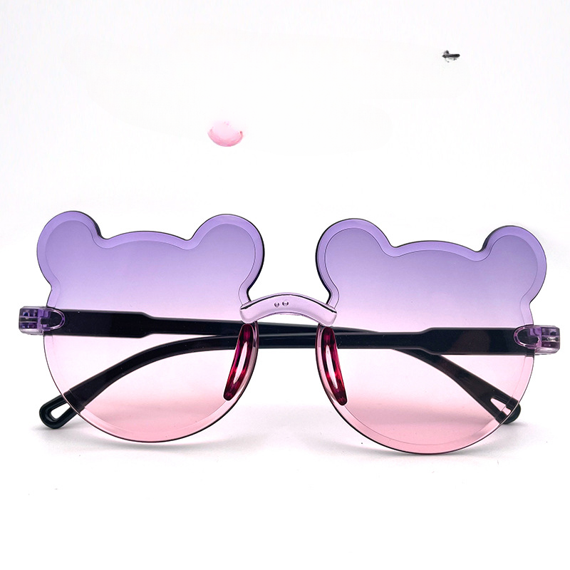 Wholesale Resin Bear One-piece Frame Children's Sunglasses