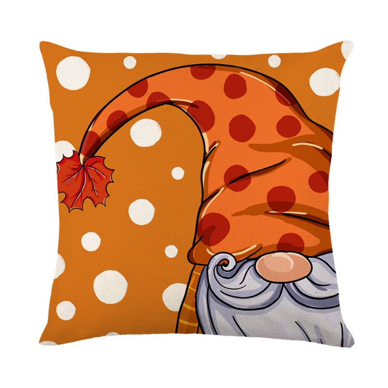 Wholesale Thanksgiving Throw Pillow Cover Linen Maple Leaf Printing Home Pillow Cushion Cover