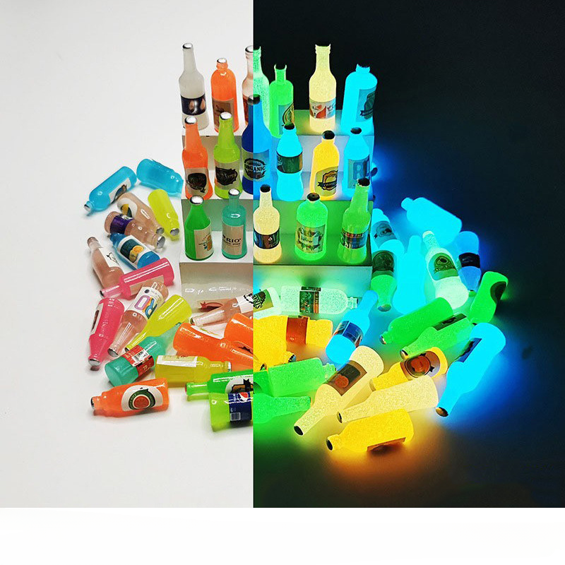 Botella de vino de simulación luminosa mini tridimensional de 100 piezas al por mayor