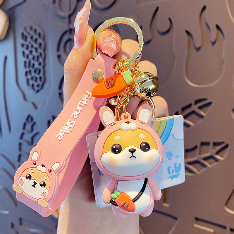 Wholesale Silicone Shiba Inu Keychain