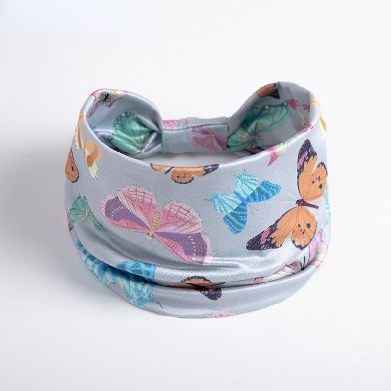 Wholesale 10PCS Butterfly Wide Brim Stretch Fabric Headband