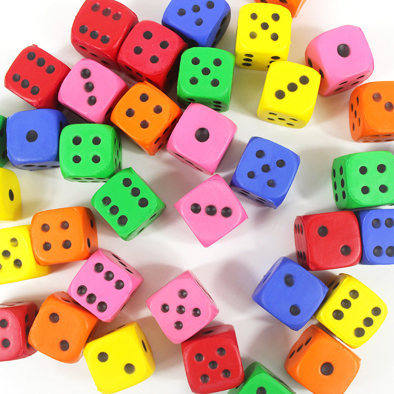 Wholesale Small Size PU Foam Solid Uncompressed Dice 12pcs OLY-TOY-BC002