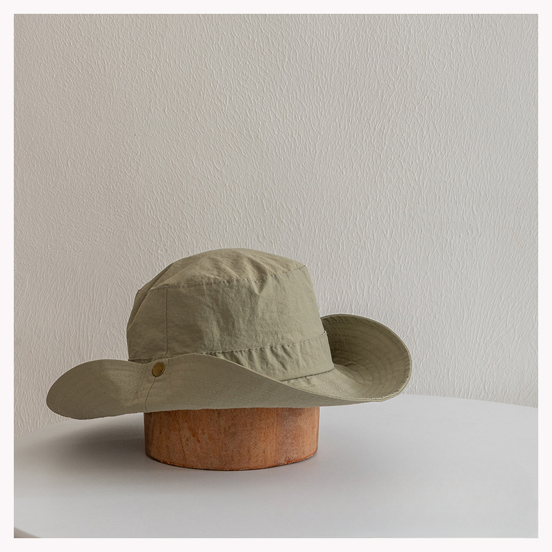 Wholesale Cotton Children's Western Denim Style Solid Color Fisherman Hat