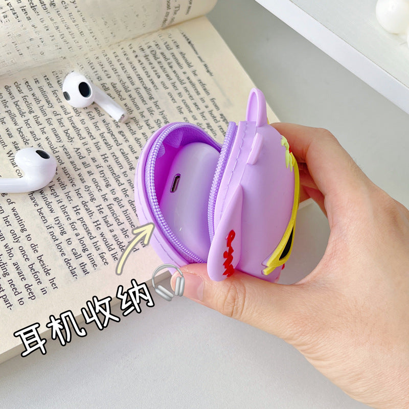 Wholesale Mini Silicone Coin Purse Cartoon Keychain