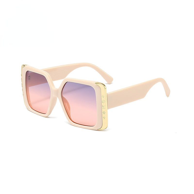 Wholesale PC Large Frame Gradient Film UV Protection Women Sunglasses