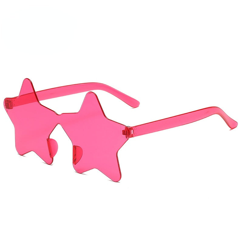 Wholesale Kids Frameless Pentagram Plastic Sunglasses