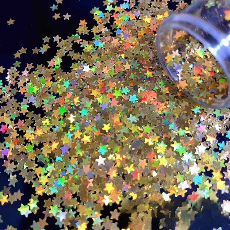 Wholesale Colorful Laser Peach Heart Nail Sequins