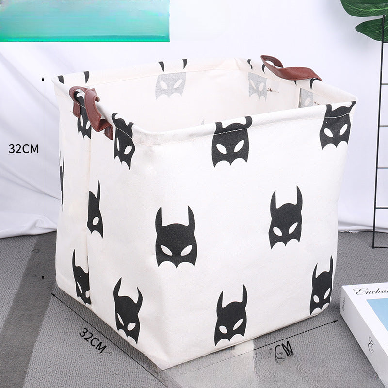Wholesale Cotton and Linen Square Foldable Dirty Clothes Basket