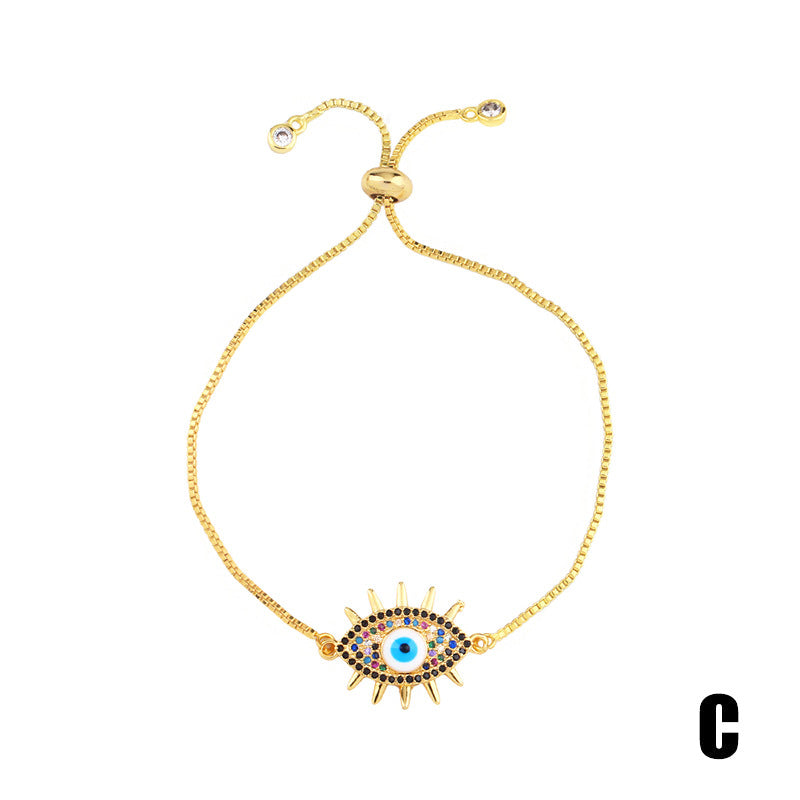 Wholesale Micro Paved Zircon Colored Crystal Bracelet OLY-BT-AS001