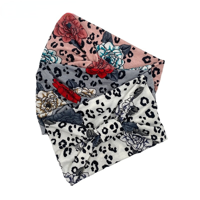 Diadema De Tela Con Estampado De Leopardo al por mayor