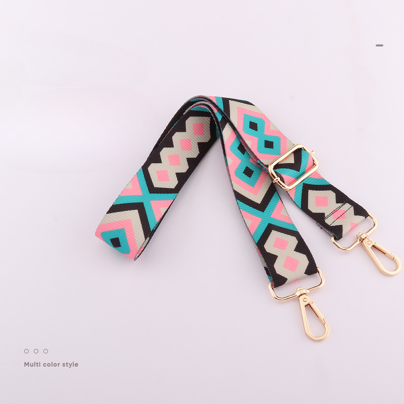 Wholesale Nylon Color Stripe 38mm Adjustable Shoulder Strap