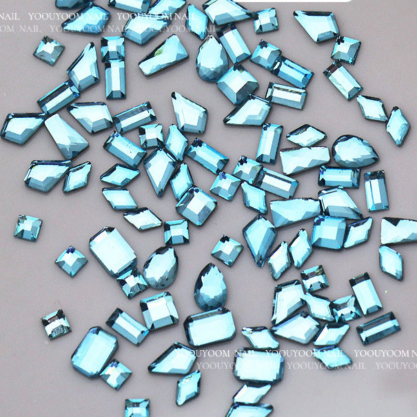 Wholesale 100PCS/Pack 6MM Glass Flat Nail Diamond Beads
