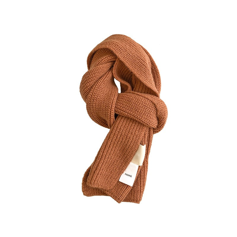 Wholesale Kids Australian Wool Solid Color Simple Double-sided Wool Scarf