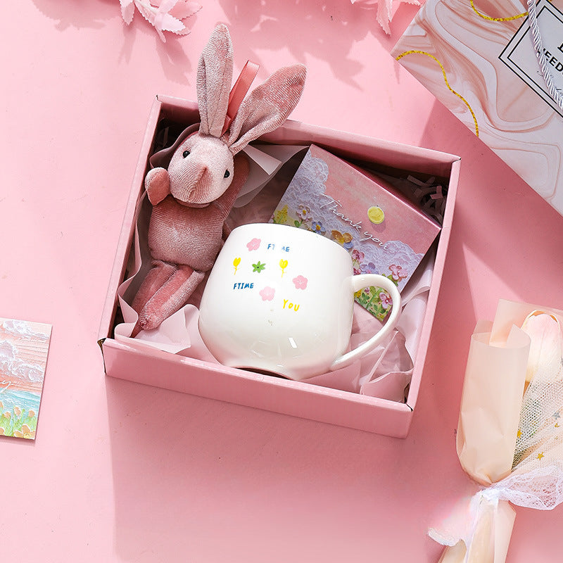 Wholesale Birthday Gift Tulip Ceramic Cup Gift Box